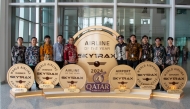 The winning team from Indonesia at a Qatar Airways facility in Doha.