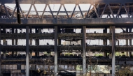 Picture shows the destroyed building of the Islamic Republic of Iran Broadcasting (IRIB) after it was hit a few days earlier in an Israeli strike, in Tehran, on June 19, 2025. (Photo by AFP)