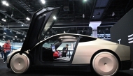 (Files) Tesla's Cybercab robotaxi is displayed during the AutoMobility LA 2024 auto show at the Los Angeles Convention Center in Los Angeles, November 21, 2024. (Photo by Robyn Beck / AFP)