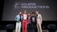 (L-R) Woodkid, Troy Baker, Shioli Kutsuna, Hideo Kojima and Geoff Keighley attend the 