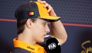  McLaren's Australian driver Oscar Piastri attends a press conference yesterday. 