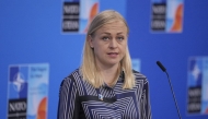 Photo used for representational purposes. Finland's Foreign Minister Elina Valtonen speaks to the media upon her arrival for the NATO summit of heads of state and government in The Hague on June 25, 2025. (Photo by Kin Cheung / POOL / AFP)