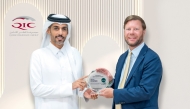 QIC Group CEO, Salem Al Mannai receiving the award.
