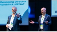 Ghaleb Zeidan (left) and Ziad Hasbani speaking during the event.
