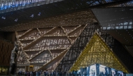 Visitors tour the Grand Egyptian Museum in Giza on the southwestern outskirts of the capital Cairo on May 5, 2025. Photo by Khaled DESOUKI / AFP