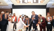 Representatives from Qatar’s Ministry of Labour, the Ministry of Interior, and officials from Non-Resident Nepali Association National Coordination Council Qatar during the convention.