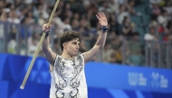Shahin Banitalebi of Iran greets the spectators after the men's Nanquan-Nangun final of Wushu event at the World Games 2025 in Chengdu, southwest China's Sichuan Province, Aug. 8, 2025. (Xinhua/Xu Suhui)
