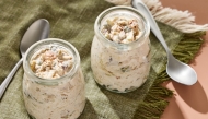 Pear Overnight Oats. Picture: Tom McCorkle; food styling by Gina Nistico/Both for the Washington Post
 