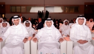Minister of Environment and Climate Change H E Dr. Abdullah bin Abdulaziz bin Turki Al Subaie, Minister of Communications and Information Technology H E Mohammed bin Ali Al Mannai and Minister of Transport H E Sheikh Mohammed bin Abdullah bin Mohammed Al-Thani during the event.