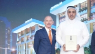 President and CEO of UDC Yasser Al Jaidah with the award at 2025–2026 Arabian Property Awards event.