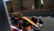 McLaren's British driver Lando Norris drives during a practice session of the Formula One Azerbaijan Grand Prix at the Baku City Circuit in Baku on September 19, 2025. (Photo by Ozan KOSE / AFP)