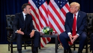 President of France Emmanuel Macron speaks during a bilateral meeting with US President Donald Trump at the 80th session of the UN’s General Assembly (UNGA) at the United Nations headquarters on September 23, 2025 in New York City. (Photo by Chip Somodevilla/Getty Images/AFP)