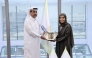 Director of Al Jazeera Media Institute, Eman Al-Amri; and Senior Executive Vice President - Group Human Capital, QNB Group, Abdullah Nasser Al Khalifa, at the agreement signing ceremony. 
