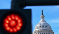 A view of the US Capitol building on the third day of the US government shutdown in Washington, DC, on October 3, 2025. (Photo by Alex Wroblewski / AFP)
