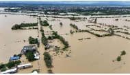 Philippines Cyclone destroyed houses and properties