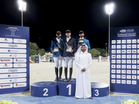 The podium winners of Diamond Tour were crowned by Manager of Qatar Equestrian Team Fahad Rashid Al Amri. 