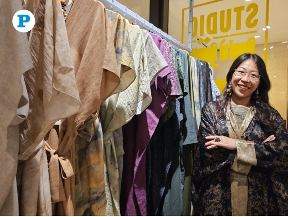 Doha-based Chinese designer Michelle Wu at Studio 7, M7. (Pic: Marivie Alabanza / The Peninsula)
