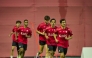 Al Rayyan players during a training session yesterday.