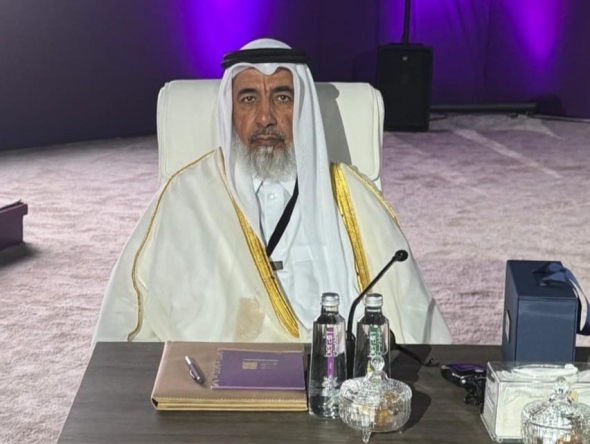 Minister of Awqaf and Islamic Affairs and Head of the Qatari Hajj Mission H E Ghanem bin Shaheen Al Ghanem during the meeting.