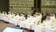 Minister of Public Health H E Mansoor bin Ebrahim bin Saad Al Mahmoud and other dignitaries at the opening session of the conference. 