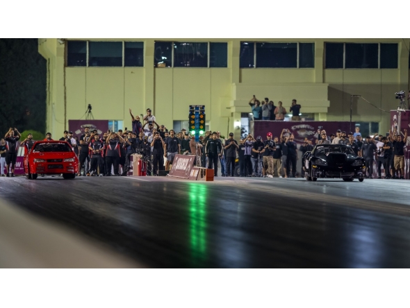Action from the final races of the first round of Qatar Drag Racing Championship.