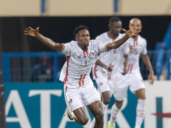 Sudan players celebrate after defeating Lebanon. PIC: SUDANFA
