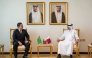 Minister of State for Foreign Trade Affairs H E Dr. Ahmed bin Mohammed Al-Sayed and Minister of Trade and Foreign Economic Relations of Turkmenistan H E Nazar Agahanov during the meeting.