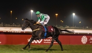 Aeon’s Aegis powers to victory in the Thoroughbred Derby Trial at Al Uqda Racecourse yesterday.