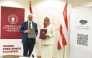 President of QF’s PUE Abeer Al Khalifa and President of AUB Dr. Fadlo Khuri at the agreement signing event.