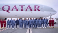 PSG squad pose for a photo ahead of their departure to Doha yesterday for the FIFA Intercontinental Cup Qatar 2025 final against Flamengo. PIC: PSG 