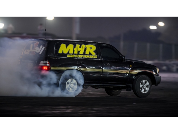 Action during the second round of the Qatar Freestyle Championship. 