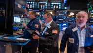 Traders work on the floor of the New York Stock Exchange in New 
York City, US. 