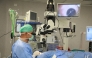 An eye surgeon performing surgery in an operating room in Gaza.