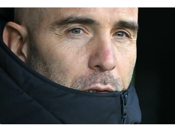 Chelsea's Italian head coach Enzo Maresca reacts ahead of during the English Premier League football match between Bournemouth and Chelsea at the Vitality Stadium in Bournemouth, southern England on December 6, 2025. Photo by Glyn KIRK / AFP