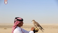 A falconer with his falcon.