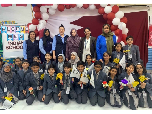 MES students and teachers during their visit to Doha International Centre for Special Needs.