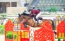 Qatar's Mohammed K. Al Baker guides Dukhan over a fence during the CSI5* – 1.40m event.