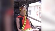 Federal officials unveiled THOR-05F, the first female-specific crash test dummy, in November. Photo credit: National Highway Traffic Safety Administration
