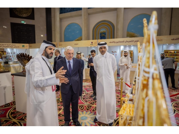 Officials during the exhibition

