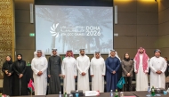 Director General of the Organizing Committee Sheikh Khalifa bin Khalid Al Thani poses for a group photo with Chefs de Mission.   