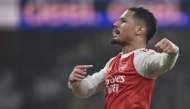 William Saliba of Arsenal celebrates after the English Football League Cup semifinal second leg match between Arsenal and Chelsea in London, Britain, Feb. 3, 2026. (Xinhua)