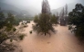 This picture shows a flooded area in Jimera de Libar, southern Spain, on February 4, 2026 amid Storm Leonardo. (Photo by Jorge Guerrero / AFP)