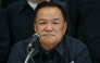 Thailand's Prime Minister and BhumjaiThai Party leader Anutin Charnvirakul attends a press conference while awaiting final results in Thailand's general election in Bangkok on February 8, 2026. Anutin claimed victory in the country's general election on Sunday after television projections showed his party with the most seats in parliament by far. (Photo by ANTHONY WALLACE / AFP)
