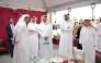 Chairman of the Alumni Association of Qatar University H E Sheikh Dr. Faleh bin Nasser Al Thani with other officials during the event.