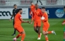 Umm Salal players celebrate a goal during match against Al Ahli. 
