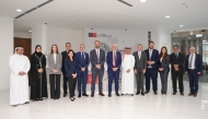 Victoria's Minister for Economic Growth and Jobs, Minister for Government Services, and Minister for Finance, The Hon. Danny Pearson; Australian Ambassador to Qatar H E Shane Flannagan; Barzan University College Vice-Chairman Dr. Hassan Bin Rashid Al Derham; and other officials during the visit.