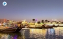 Traditional wooden dhows illuminated with decorative lights are seen moored along the Doha Corniche on February 21, 2026. Photo by Vishnu Prasad KS/ The Peninsula