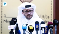 Advisor to the Prime Minister and Official Spokesperson for the Ministry of Foreign Affairs Dr. Majed bin Mohammed Al-Ansari during a press conference held in Doha today. Photo by Rajan Vadakkemuriyil/The Peninsula