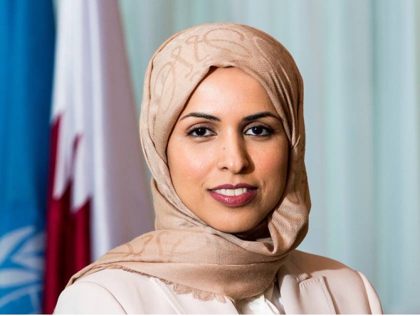 Permanent Representative of the State of Qatar to the United Nations HE Sheikha Alya Ahmed bin Saif Al-Thani.