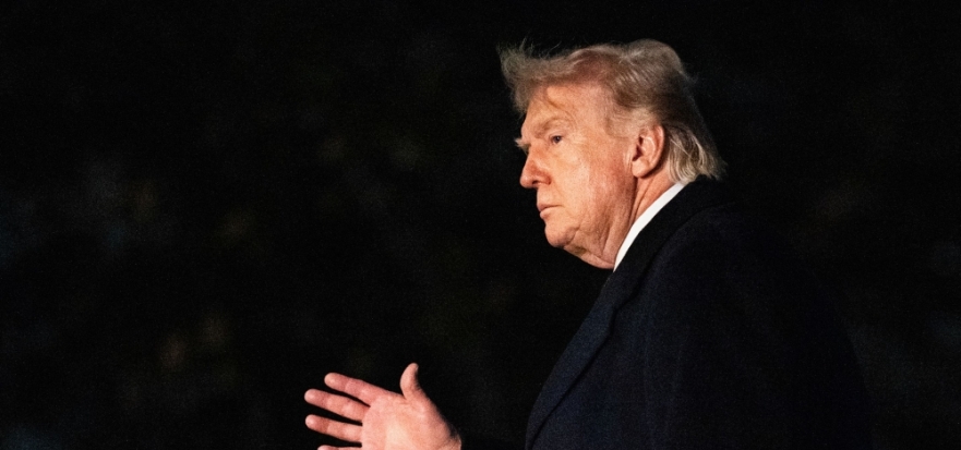 US President Donald Trump arrives at the White House on the South Lawn in Washington, DC, March 15, 2026. (Photo by Annabelle Gordon / AFP)